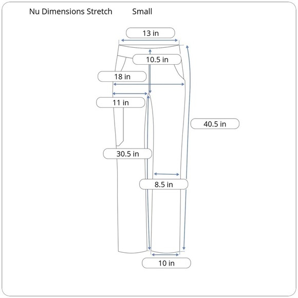 Nu Dimensions Stretch Navy Drawstring Scrub Pants - Picture 8 of 8